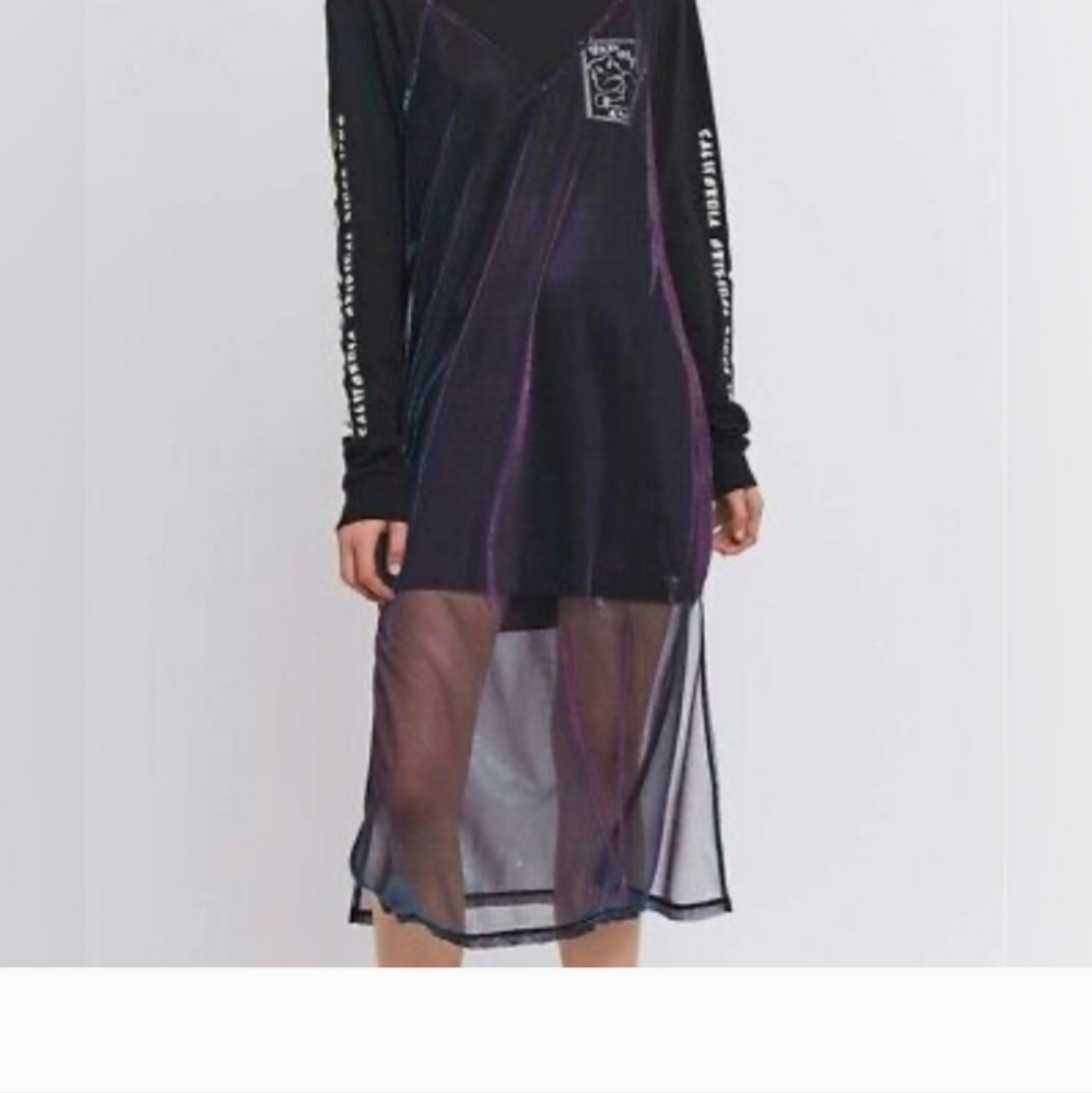 Out From Under Urban Outfitters Iridescent Slip Dress
